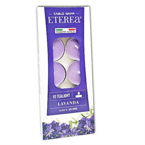 10 TEALIGHT PROFUMATI ETEREA 3,6X1,7 LAVANDA